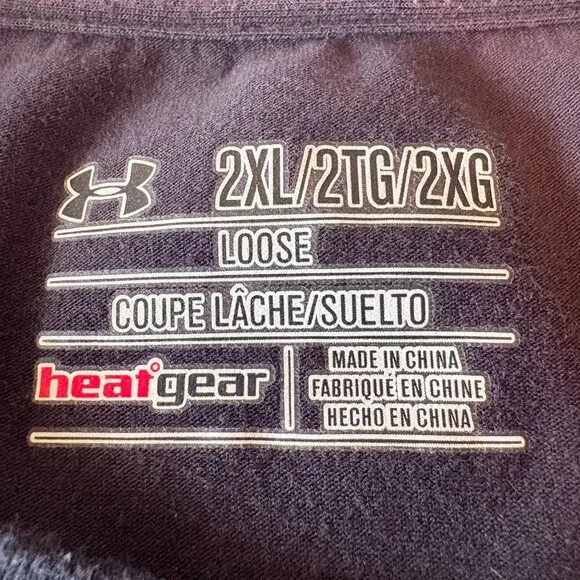 🔥 UNDER ARMOUR Freedom Flag Long Sleeve | Black | Size 2XL | Loose HeatGear - Picture 3 of 3